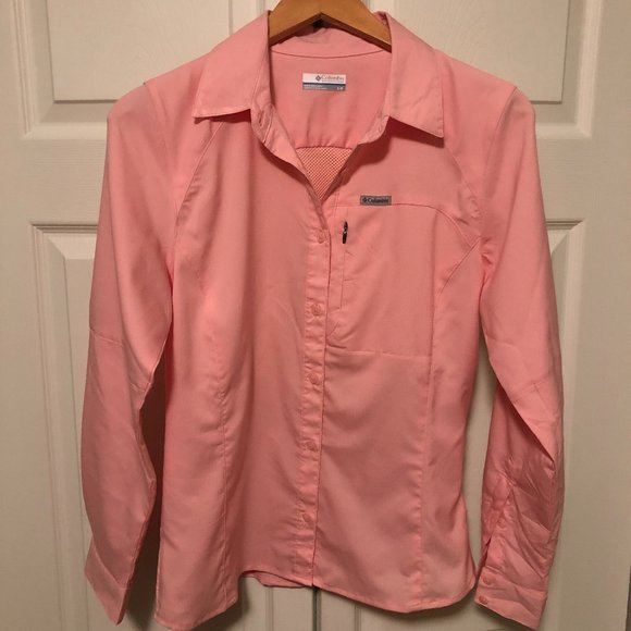 Columbia Small Womens Pink Blouse - Picture 1 of 8